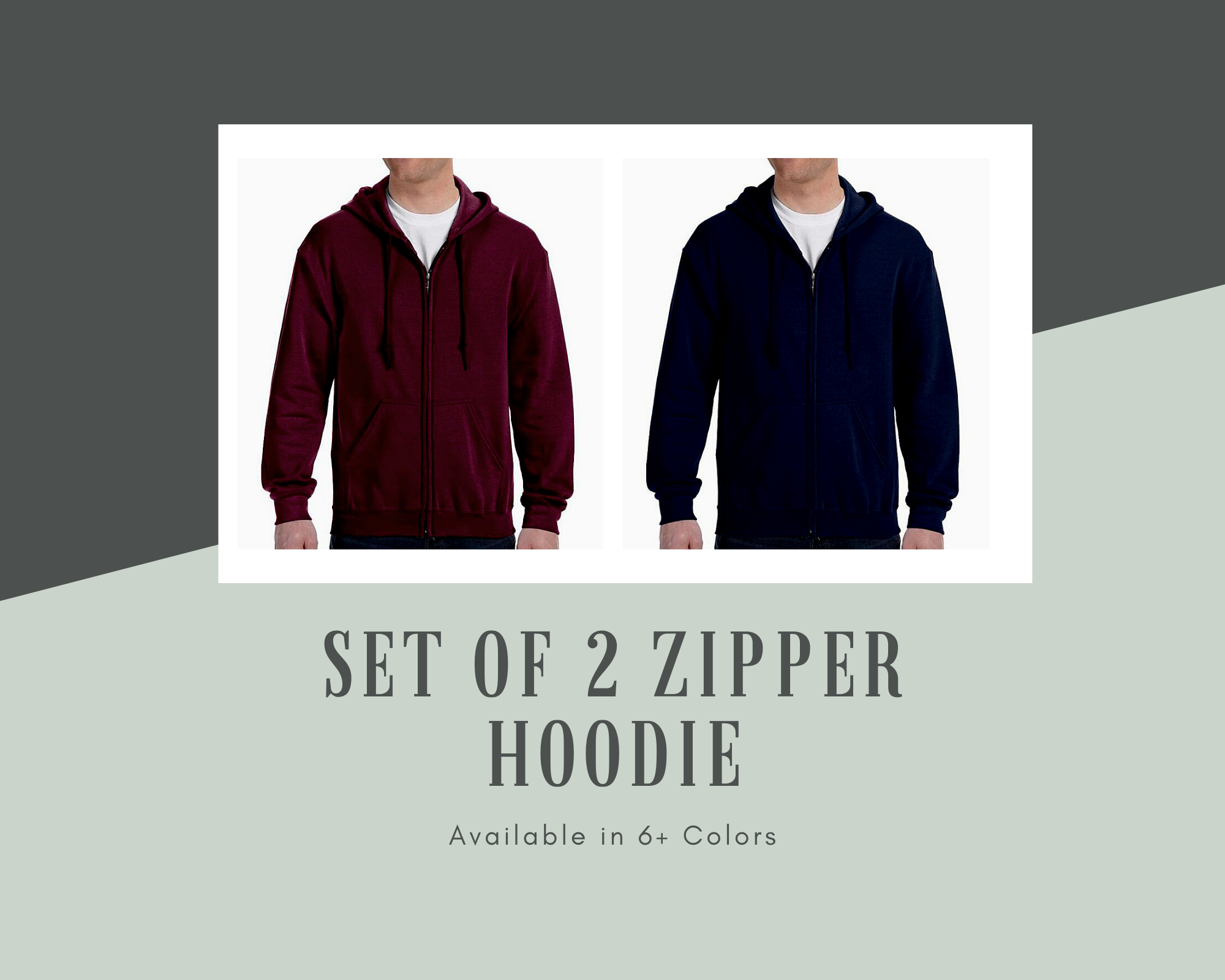 Set of 2 Without Zipper Hoodie – Zeodra Fashion